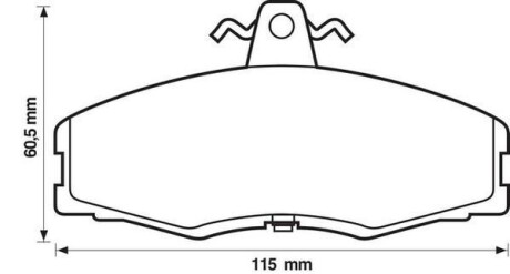 Тормозные колодки передние FORD SIERRA/SKODA FAVORIT Jurid 571540J