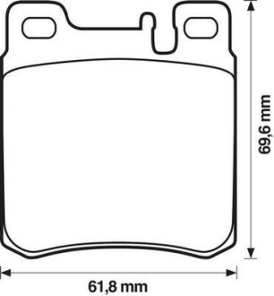 Тормозные колодки задние Mercedes C-Class, CLK, E-Class, S-Class, SL, SLK / Chrysler Crossfire Jurid 571722J