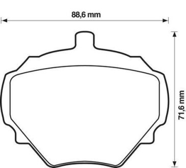 Тормозные колодки задние (15 мм) Land Rover Discovery I Range Rover I 70-98 Jurid 571803J