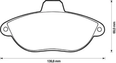 Колодки гальмівні передні JUMPY 96- Jurid 571843J