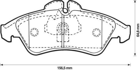 Тормозные колодки передние Mercedes Sprinter/Vito VW LT Jurid 571844J