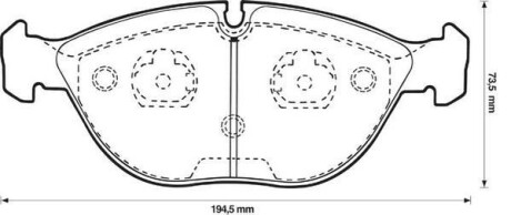 Тормозные колодки передние Audi A8, TT/BMW 7-Series, Z8 Mercedes S-Class, E-Class/Bentley Jurid 571872J