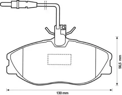 Тормозные колодки передние Citroen ZX, Xsara/Peugeot 306, 406, 607 Jurid 571898J