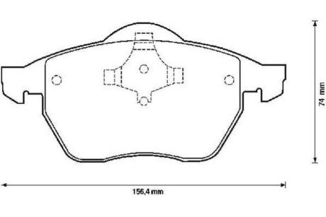 Колодки гальмівні передні SHARAN,FORD GALAXY 95- Jurid 571900J