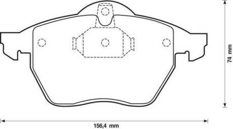 Колодки тормозные передние Opel Astra G, Calibra A, Vectra B / Chevrolet / Infinity Q45 Jurid 571920J