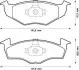 Тормозные передние колодки Skoda Fabia, Roomster/VW Fox, Lupo, Polo/Seat Arosa Jurid 571923J (фото 1)