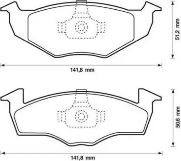 Тормозные передние колодки Skoda Fabia, Roomster/VW Fox, Lupo, Polo/Seat Arosa Jurid 571923J