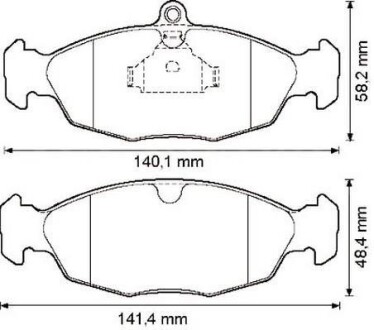 Тормозные колодки передние Opel Astra, Combo, Corsa, Tigra, Vectra/Daewoo Lanos, Nexia Jurid 571924J