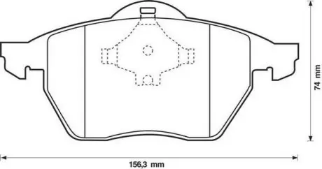 Гальмівні колодки передні Audi A3, TT / Seat Toledo / Skoda Octavia / VW Golf III, Vento Jurid 571935J