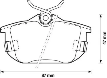 Тормозные колодки задние Mitsubishi Carisma, Colt, Space Star / Smart Forfour / Volvo S40, V40 Jurid 571941J