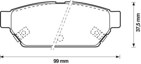 Тормозные колодки задние (15mm) Mitsubishi Carisma, Colt, Lancer 92- Jurid 571943J