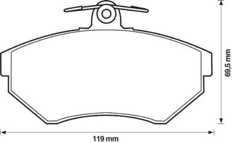 Колодки тормозные передние Audi A4/Seat Cordoba/VW Passat Jurid 571955J