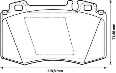 Тормозные колодки передние Mercedes M-Class, S-Class, SL Jurid 571961J