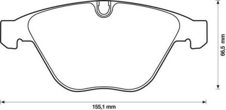 Тормозные колодки передние BMW 1-Series, 3-Series, 5-Series, 6-Series, 7-Series Jurid 571990J