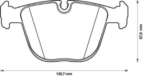 Тормозные колодки задние BMW 1-Series, 3-Series, 5-Series, 6-Series, 7-Series, X5, X6 / Bentley / Rol Jurid 571991JC