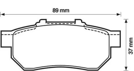 Гальмівні колодки задні Honda City IV, V, Civic V, VI, CRX III, Jazz II, III Jurid 572134J