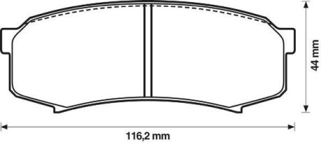 Гальмівні колодки задні Lexus GX LX / Mitsubishi Pajero / Toyota FJ Cruiser, Land Cruiser, Prado, Se Jurid 572245J