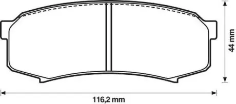 Тормозные колодки задние Lexus GX LX / Mitsubishi Pajero / Toyota FJ Cruiser, Land Cruiser, Prado, Se Jurid 572245J