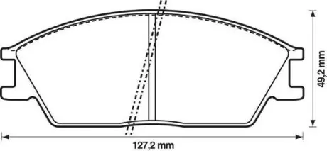 Тормозные колодки передние Honda Accord II/Hyundai Accent II, Getz, Stellar, Pony, Excel Jurid 572268J