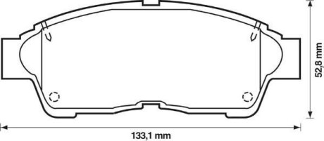 Гальмівні колодки передні Toyota Camry, Carina, Celica, Corolla, Picnic, RAV-4, Solara Jurid 572333J