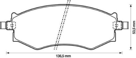 Гальмівні колодки передні CHEVROLET AVEO/ NISSAN 200SX, PRAIRIE, PRIMERA Jurid 572339J