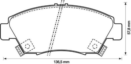 Колодки тормозные передние Honda Civic V VI VII VIII, CRX III Jurid 572340J