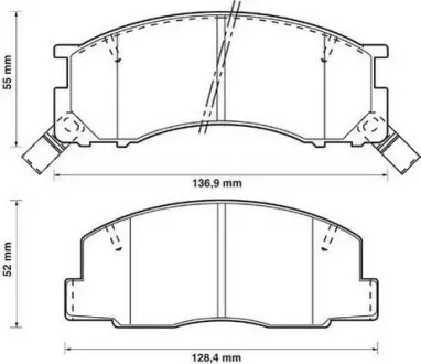 Тормозные колодки передние TOYOTA TOWN ACE, PREVIA, LITEACE, ESTIMA EMINA Jurid 572342J