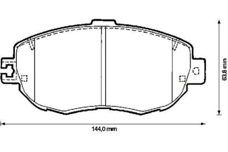 Гальмівні колодки передні LEXUS GS, IS, SC/ TOYOTA SUPRA,ALTEZZA,ARISTO,CHASER,CRESTA,CROWN,MARK II Jurid 572380J