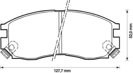 Тормозные колодки передние Mitsubishi Colt, Eclipse, Galant, Lancer, Carisma/Hyundai Santamo Jurid 572381J