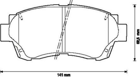 Гальмівні колодки передні Lexus ES, GS, LS, SC / Toyota Altezza, Camry, Celica, Corona, Mark II, Si Jurid 572392J