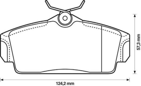 Гальмівні колодки передні Nissan Almera II, Primera (1996->) Jurid 572422J