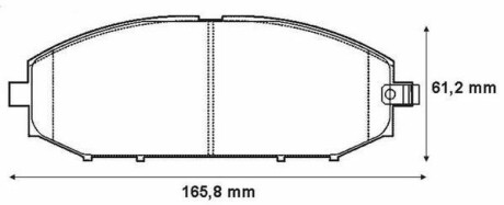 Тормозные колодки передние (19.00 мм) Nissan Patrol Y61 2.8/3.0 TD/TDiC/DTi 97- Jurid 572448J