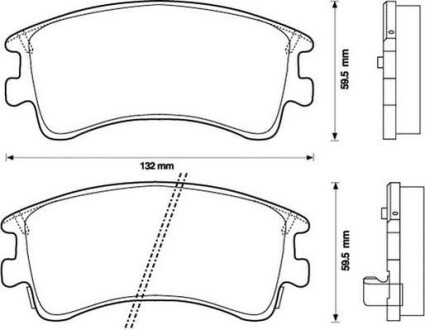 Гальмівні колодки передні Mazda 6 (2002->) Jurid 572482J