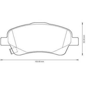 Гальмівні колодки передні Toyota Avensis, Corolla Verso Jurid 572485J