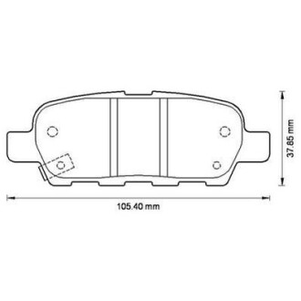 Гальмівні колодки задні Infinity/ Suzuki/ Nissan Qashqai, X-Trail, Juke, Leaf, Murano, Tiida, Teana Jurid 572501J