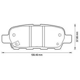 Гальмівні колодки задні Infinity/ Suzuki/ Nissan Qashqai, X-Trail, Juke, Leaf, Murano, Tiida, Teana Jurid 572501J