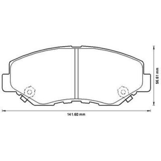 Тормозные колодки передние Honda II, CR-V Accord VII, Pilot (2002->) Jurid 572504J