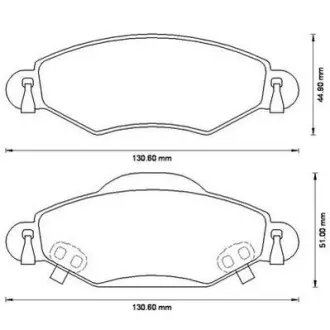 Тормозные колодки передние Toyota Yaris/Yaris Verso 1.0/1.3/1.4/1.5 99- Jurid 572510J