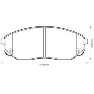 Гальмівні колодки пер. Kia Sorento 02- (sumitomo) Jurid 572511J