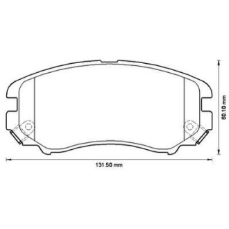 Тормозные колодки передние KIA Sportage, Soul, Optima/Hyundai Tucson, Sonata, Elantra Jurid 572514J