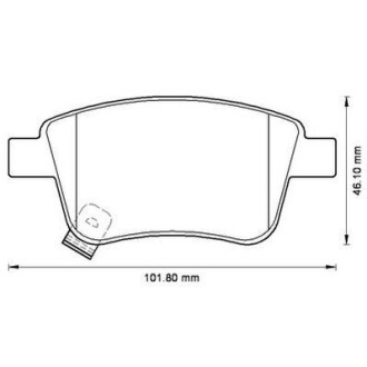 Гальмівні задні колодки Toyota Avensis, Corolla, Verso, Previa Jurid 572516J