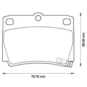 Тормозные колодки задние дисковые Mitsubishi Pajero Sport 2.5TD/3.0 V6 98- Jurid 572519J