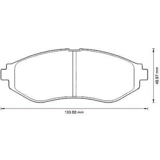 Гальмівні колодки передні Chevrolet Aveo / Daewoo Kalos Jurid 572539J