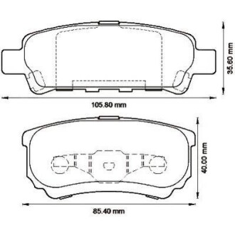 Тормозные колодки задние Jeep Compass/Patriot Mitsubishi Lancer/OutLander Dodge Caliber Jurid 572547J