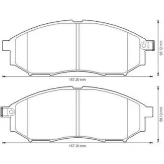 Тормозные колодки передние Renault Koleos/Nissan Murano, NP300, Navara, Pathfinder, Qashqai/Infin Jurid 572575J