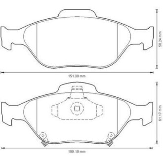 Гальмівні колодки передні Toyota Yaris / Daihatsu Charade Jurid 572576J