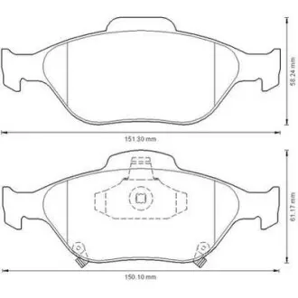 Тормозные колодки передние Toyota Yaris / Daihatsu Charade Jurid 572576J