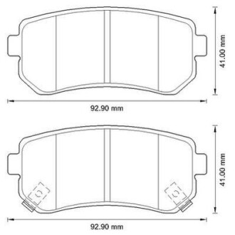 Задні гальмівні колодки Hyundai Accent III, i30, Sonata V, VI/KIA Ceed, Cerato II, Rio II Jurid 572590J