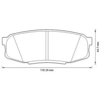 Гальмівні колодки задні Toyota Land Cruiser, Tundra / Lexus LX (2007->) Jurid 572597J