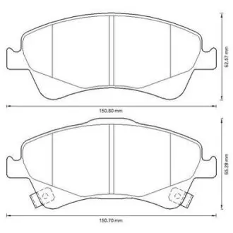 Тормозные колодки передние Toyota Auris, Avensis, Verso Jurid 572600J
